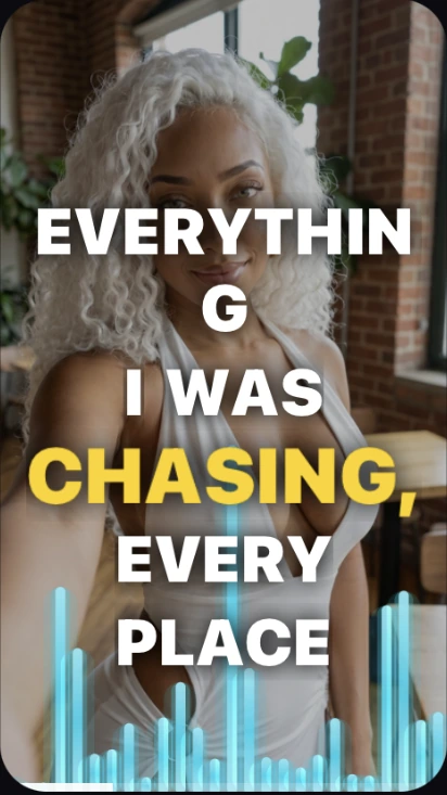 A real exported Lyricon video frame with synced lyric captions